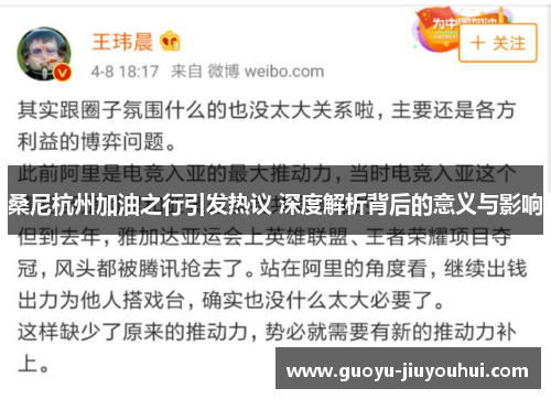 桑尼杭州加油之行引发热议 深度解析背后的意义与影响 桑尼杭州加油之行引发热议 深度解析背后的意义与影响