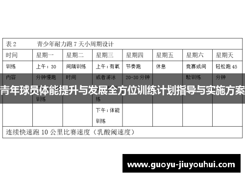 青年球员体能提升与发展全方位训练计划指导与实施方案 青年球员体能提升与发展全方位训练计划指导与实施方案